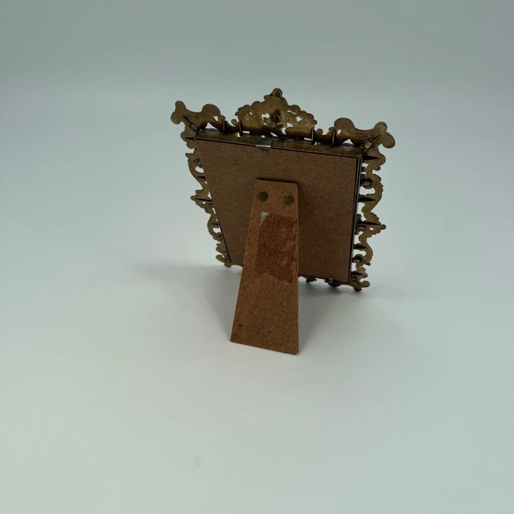 Vintage Ornate Brass Mid‎ Century Italian Victorian Rococo Revival Picture Frame